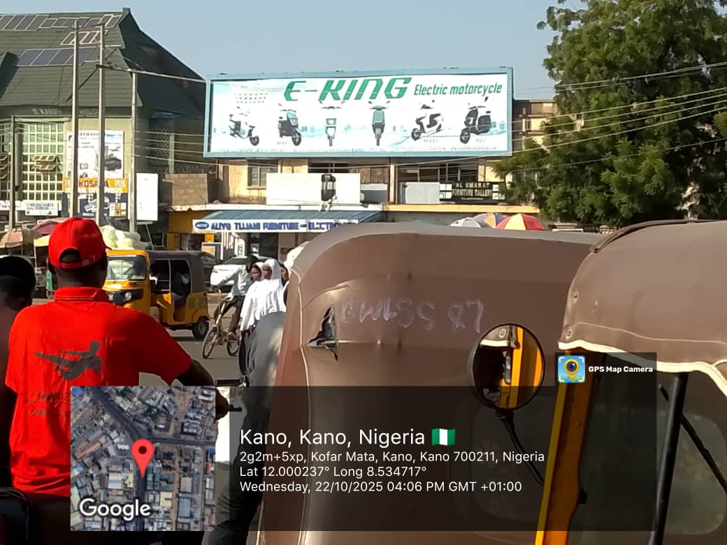 Rooftop Billboard Kanti Kwari Market off Ibrahim Taiwo Road, Kano State