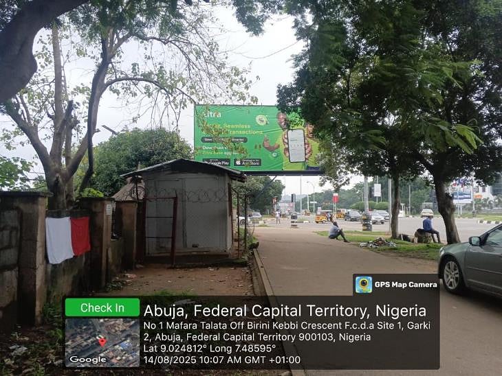 Walkaway Panel Billboard Junction Of Ahmadu Bello Way,Abuja