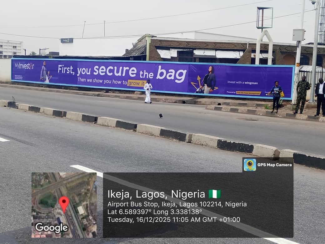Wall mount Billboard Airport bus stop, Along Agege Motor Rd, Ikeja, Lagos