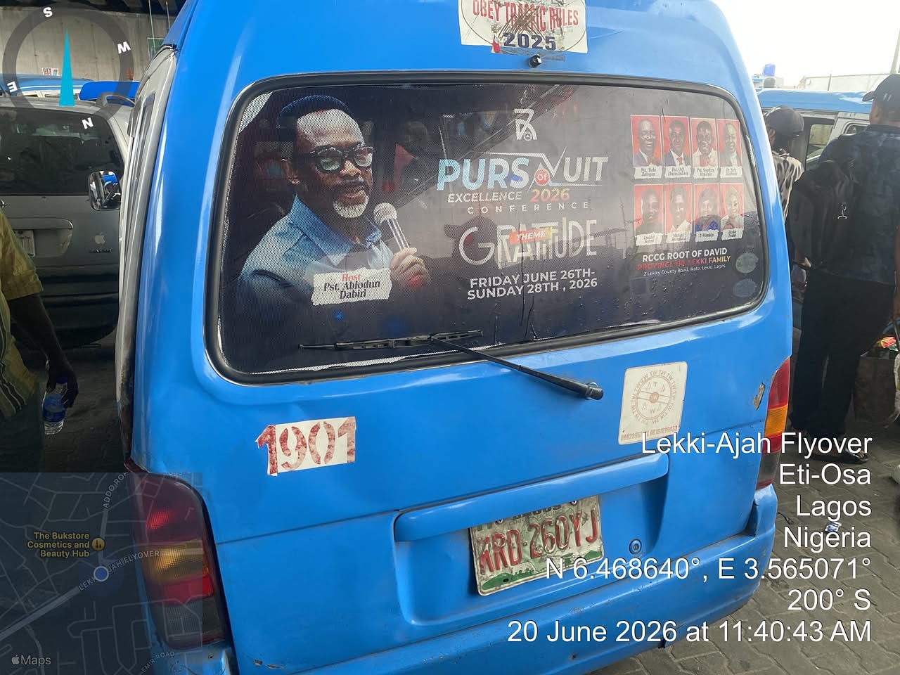 Mini bus branding of Back glass