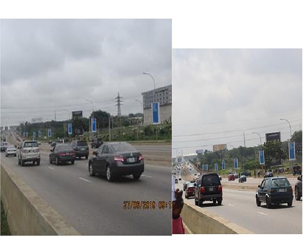 Lamp poles in Abuja By City Gate Along Airport Road, Abuja