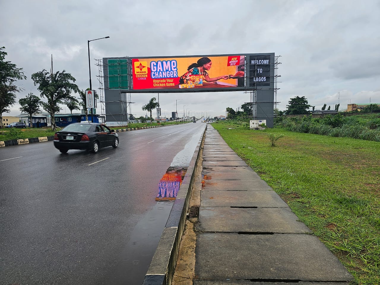 LED Billboard International Airport by MILITARY Checking Point, Lagos