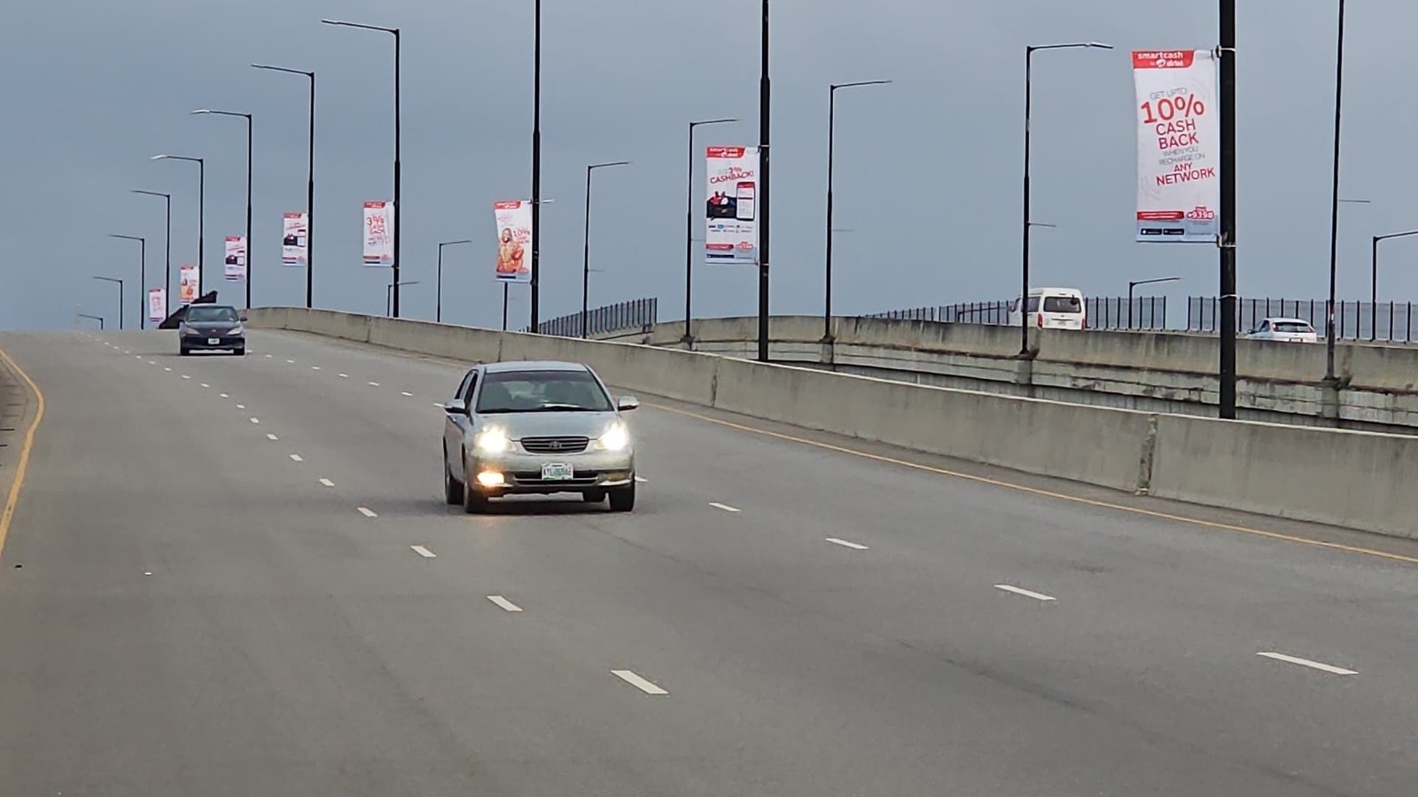 Lamppoles Airport Bridge along Int'l airport road FTF airport Lagos