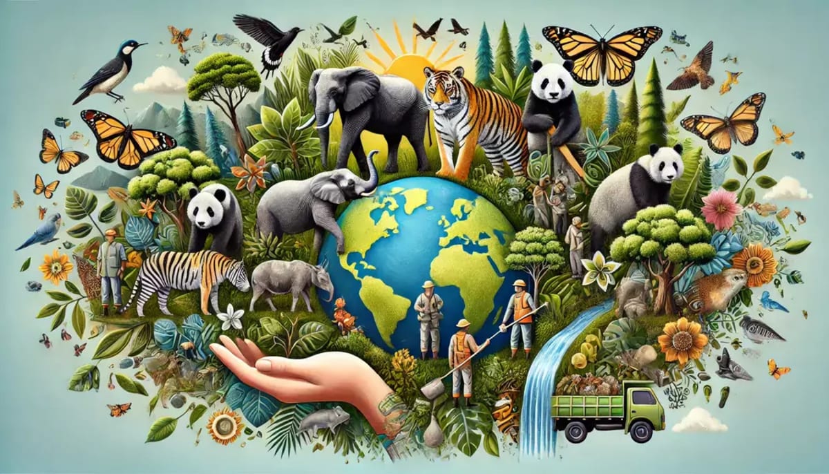 Imagen de animales salvajes en su hábitat natural