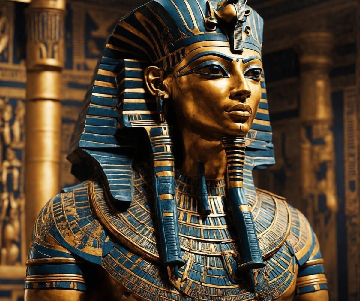 Estatua de un faraón egipcio