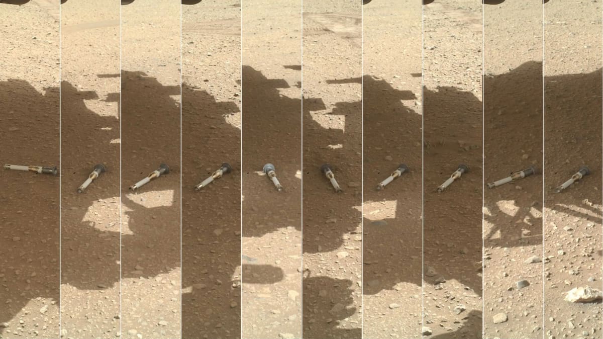 Tuberías de muestras recolectadas por el rover Perseverance en Marte.