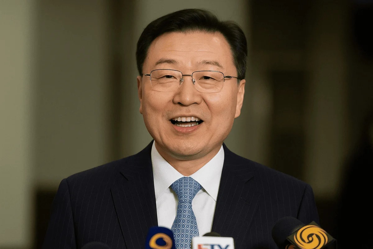 Xie Feng, embajador chino en Estados Unidos, durante una declaración oficial