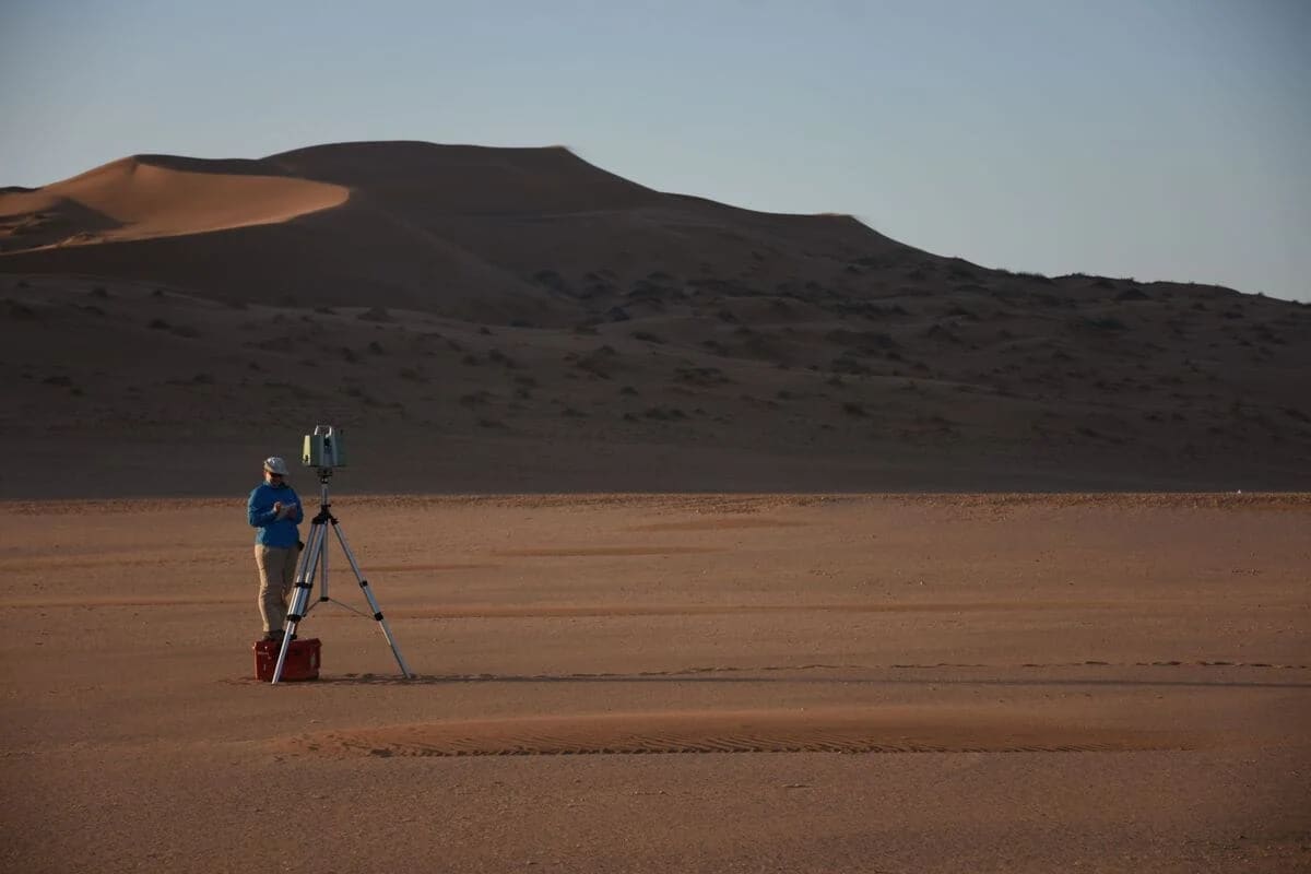 Escaneo láser de dunas en Namibia