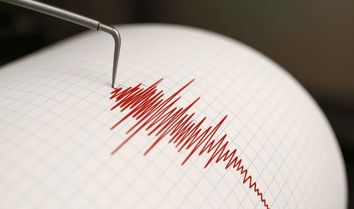 Sismógrafo registrando actividad sísmica