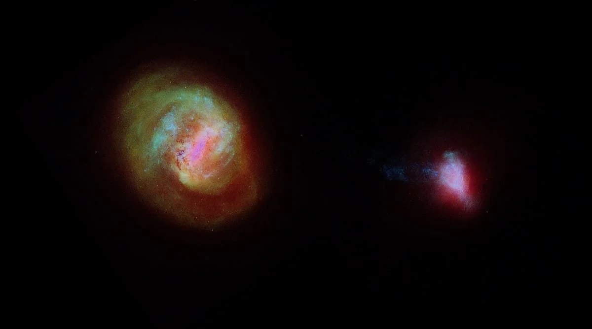 Vista de Gaia de las galaxias vecinas de la Vía Láctea, la LMC y la SMC