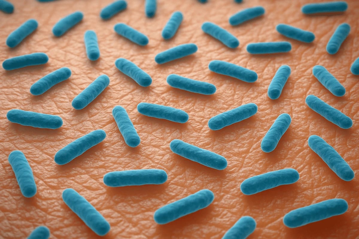 Ilustración de bacterias