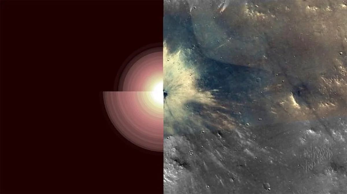 Simulación de impacto en Marte