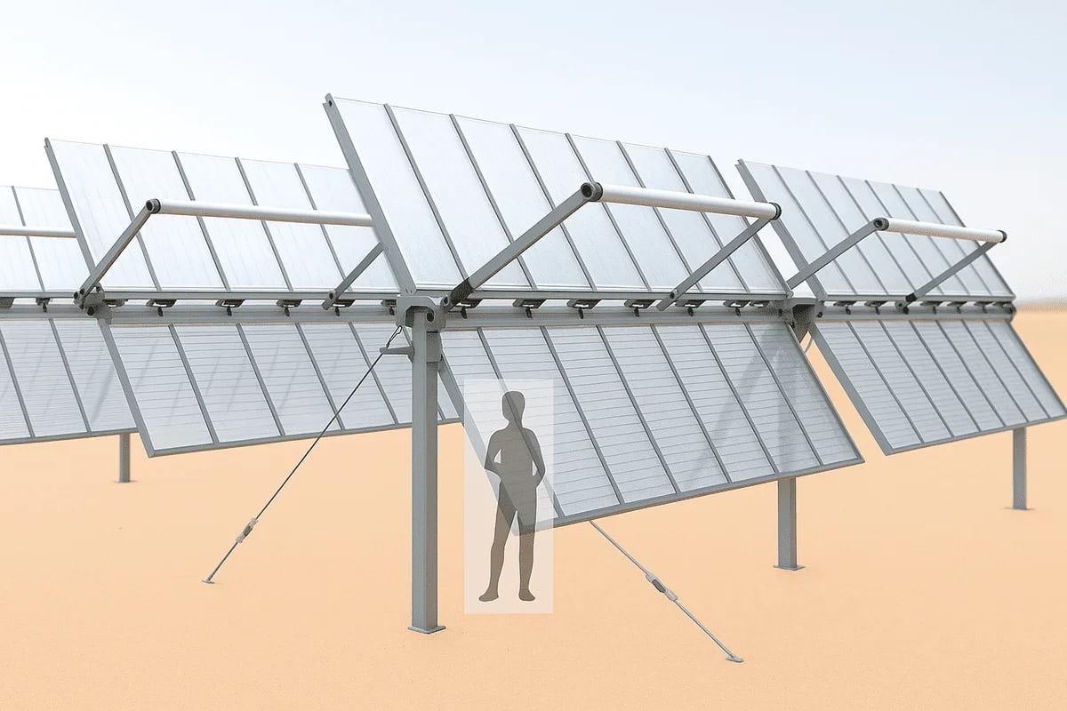 Estructura de espejos plásticos para energía solar térmica