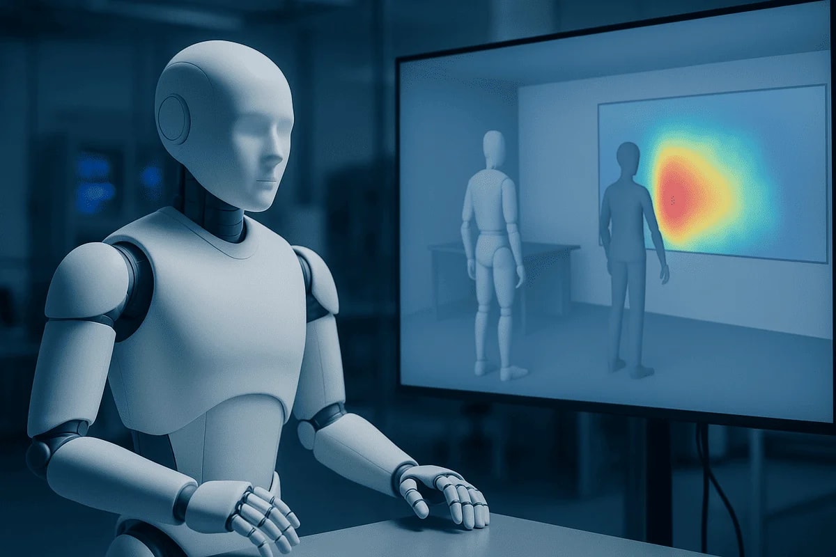 Robot social humanoide en laboratorio