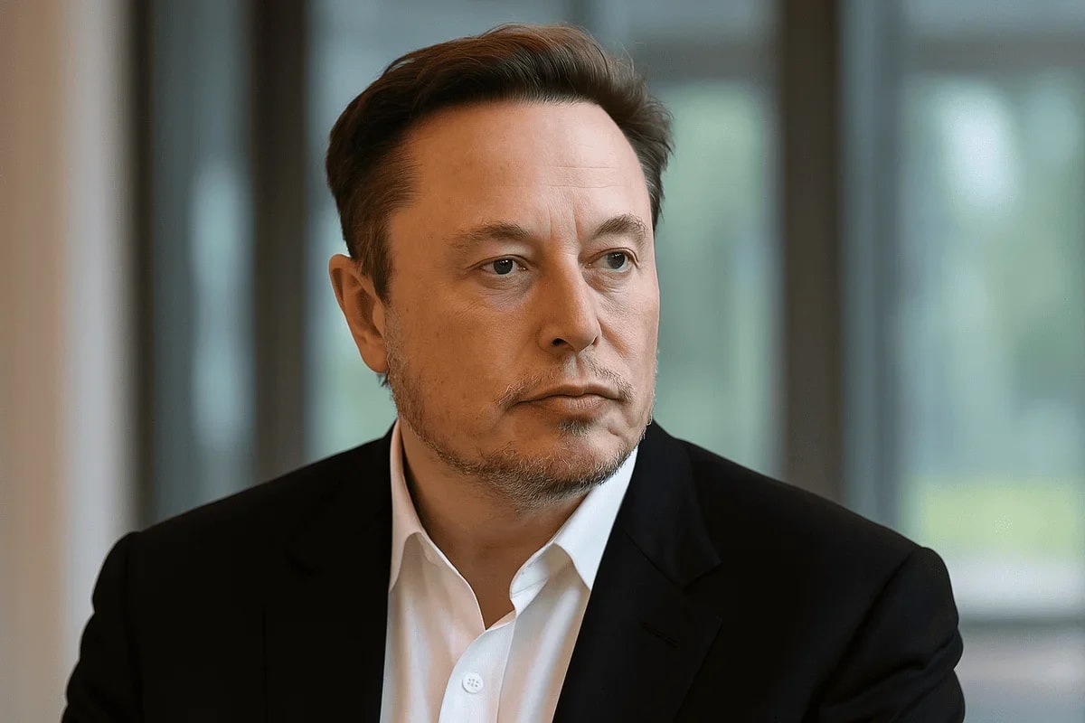 Retrato realista de Elon Musk
