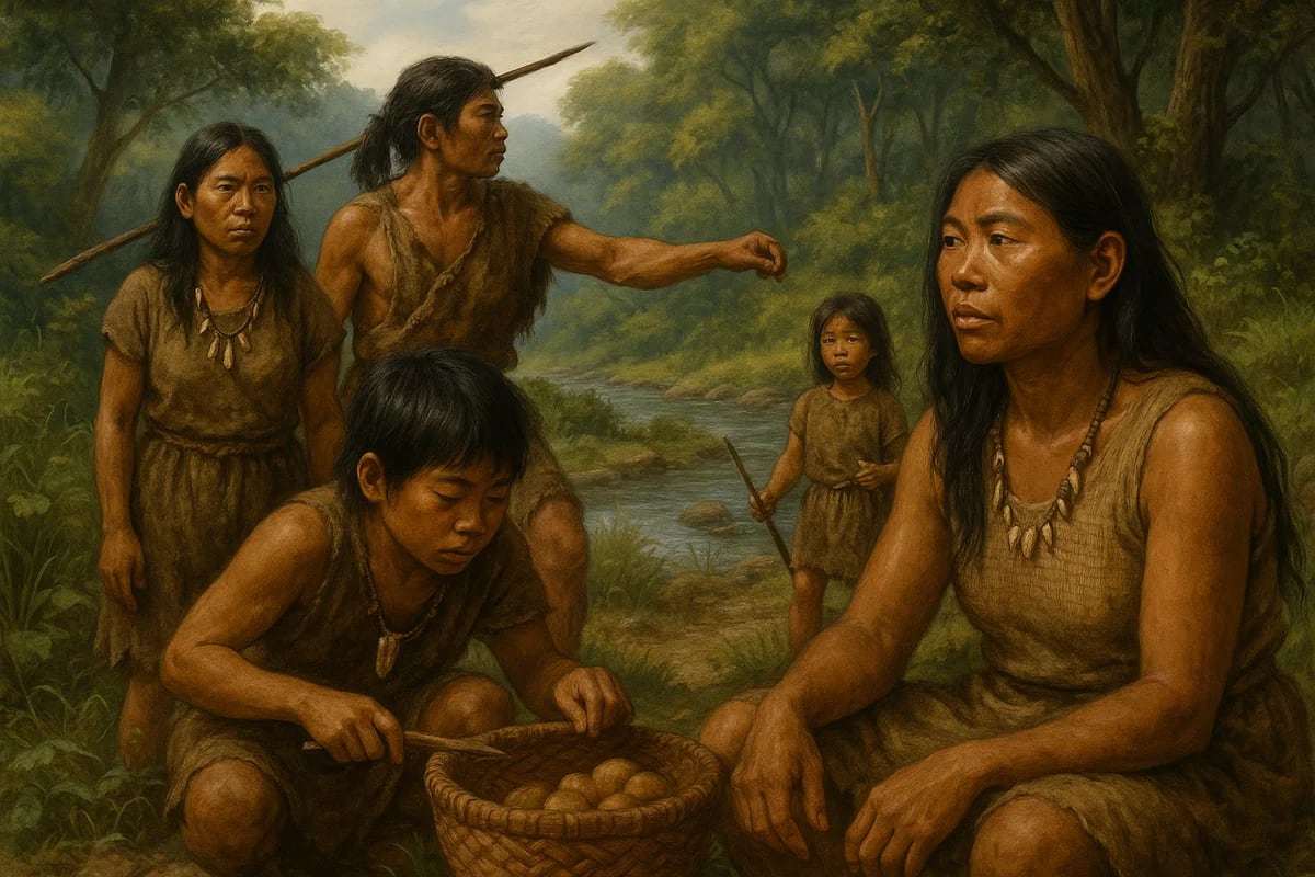 Grupo de humanos prehistóricos en Yunnan