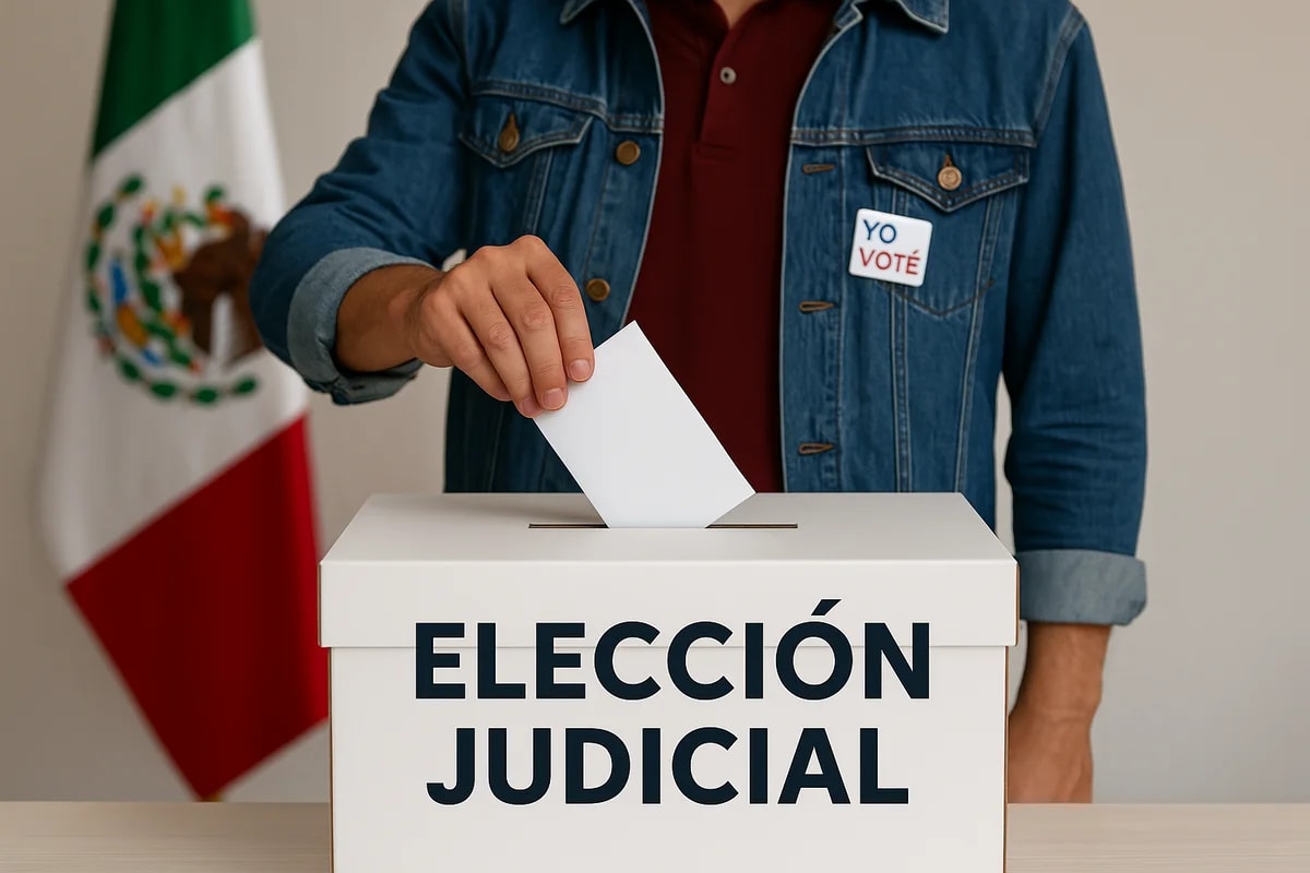 Votante depositando su voto