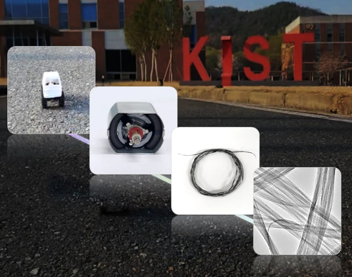 Componentes del motor de nanotubos de KIST.