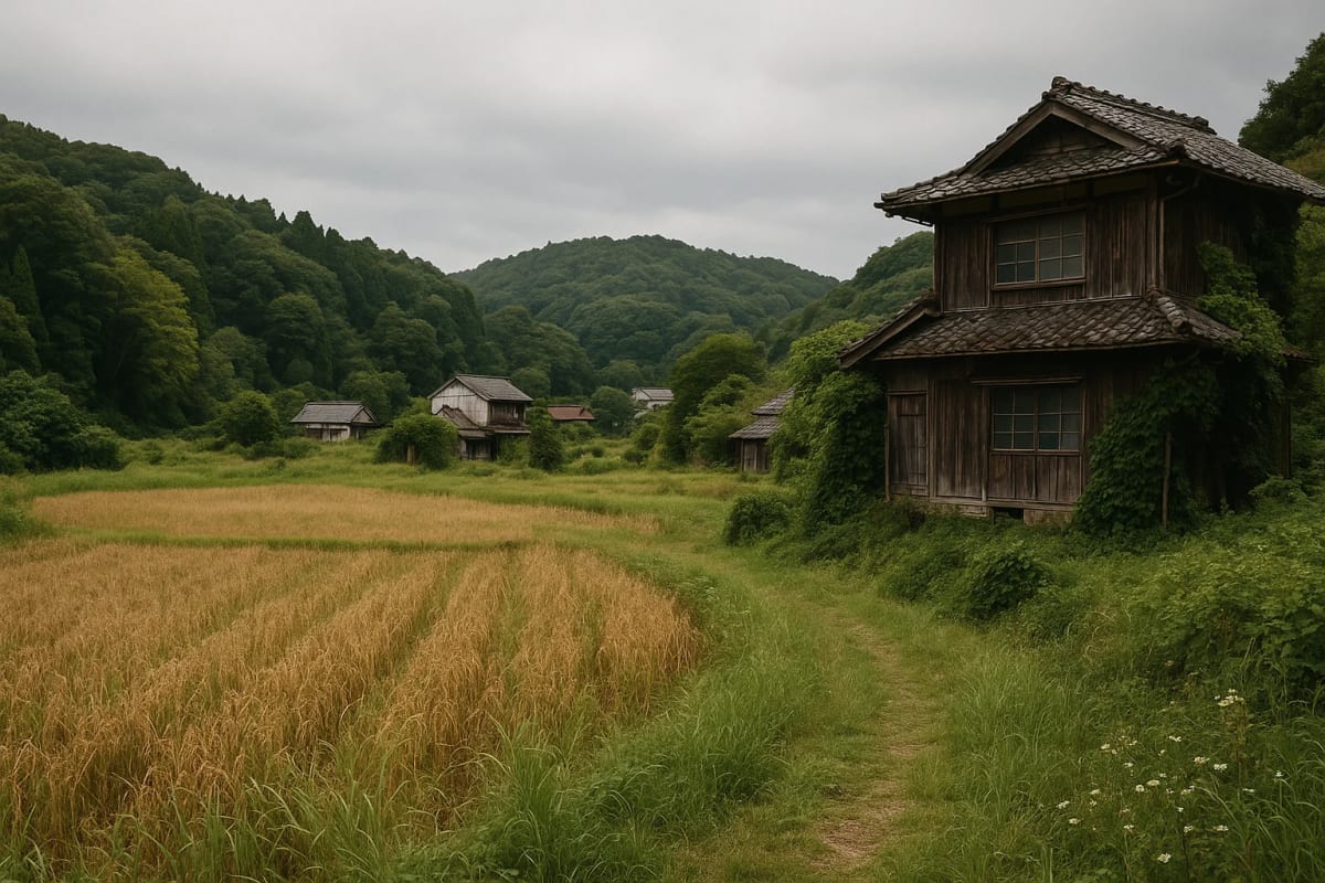 Paisaje rural japonés