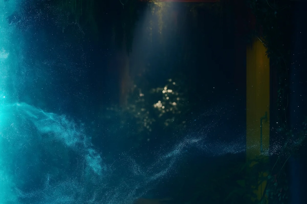 Partículas en suspensión, simulando fenómeno sobrenatural submarino