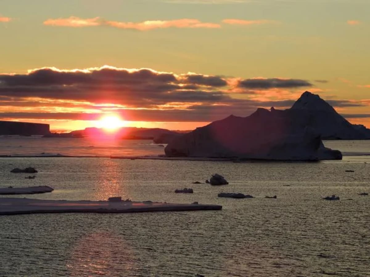 Vista panorámica del Océano Antártico