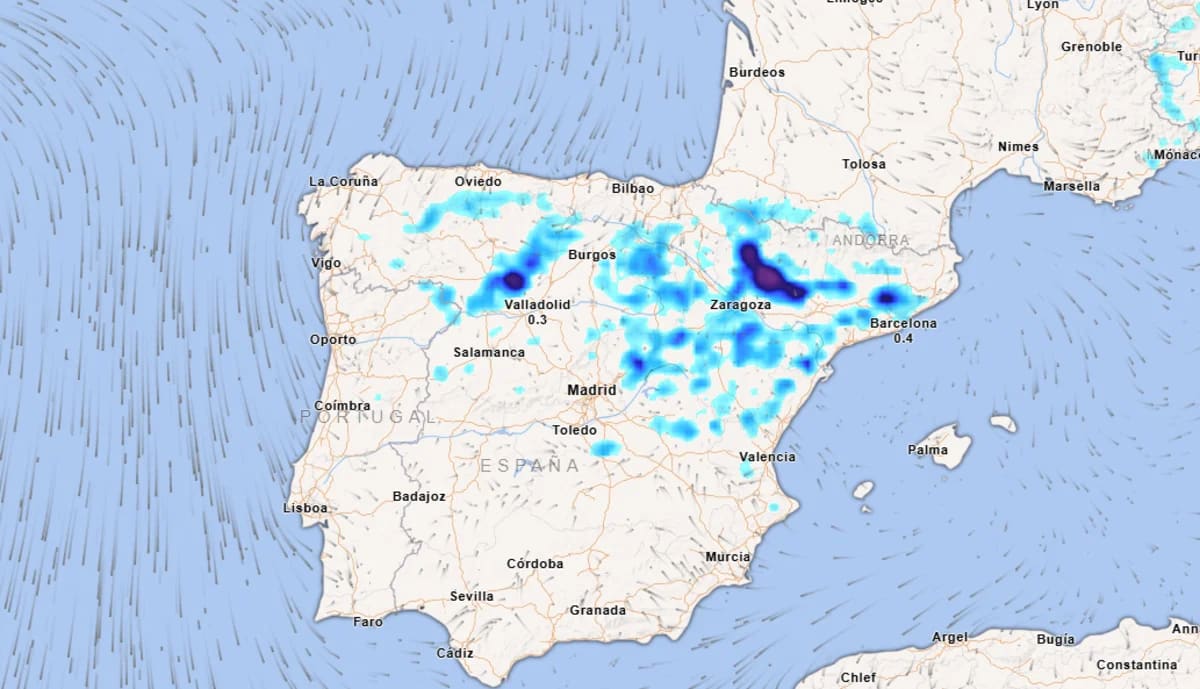 Precipitaciones sábado España