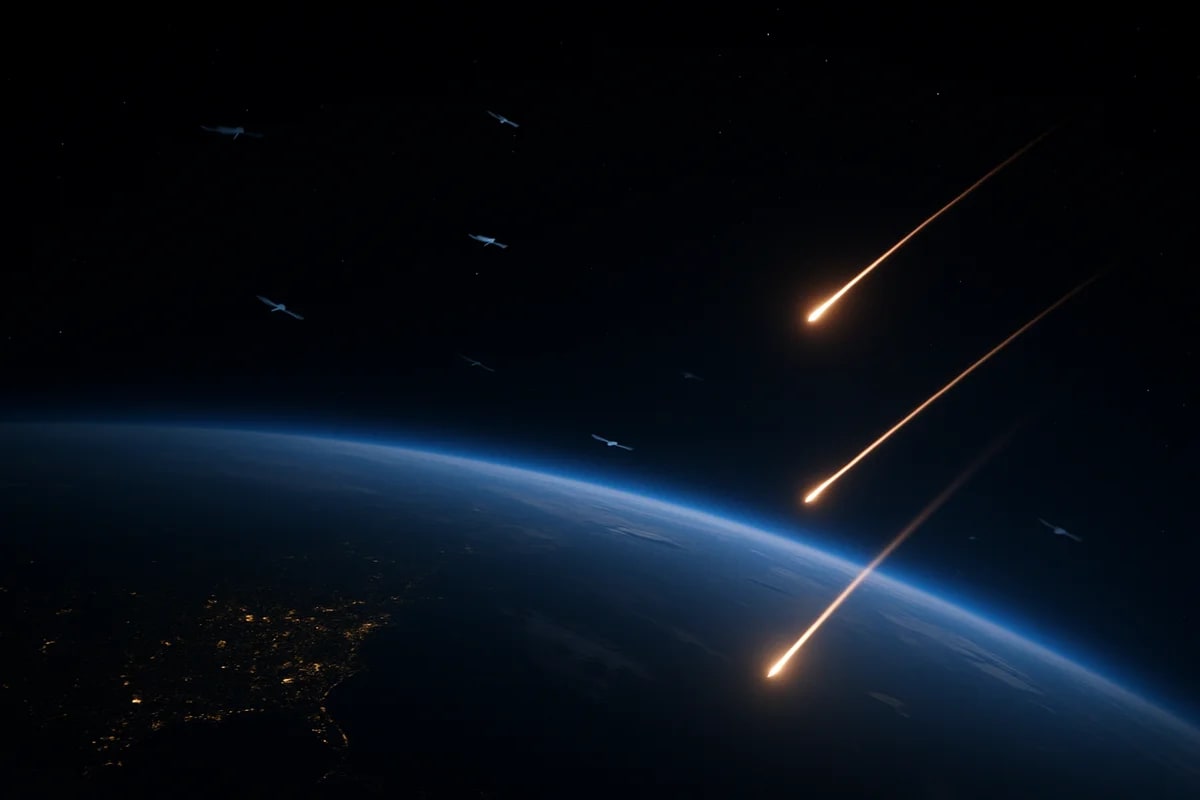 Reentrada de satélites Starlink en la atmósfera terrestre