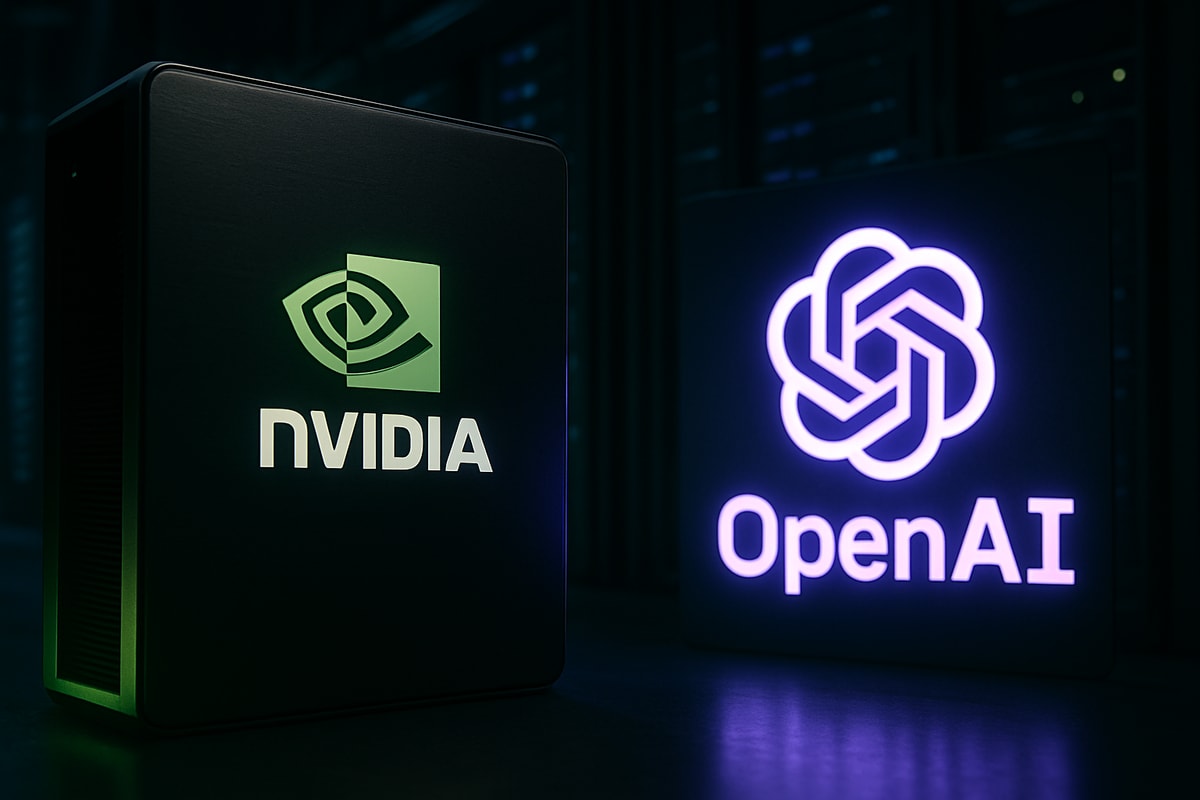 Logos de Nvidia y OpenAI