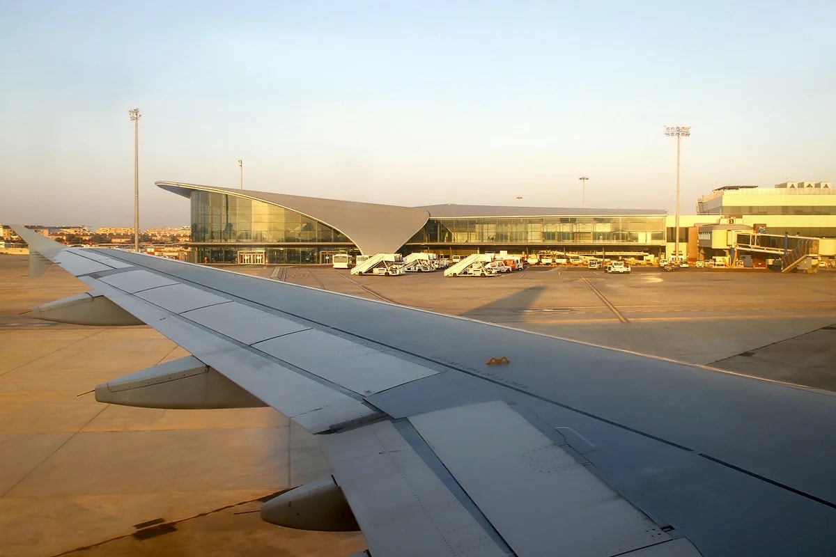Vista panorámica del aeropuerto de Valencia