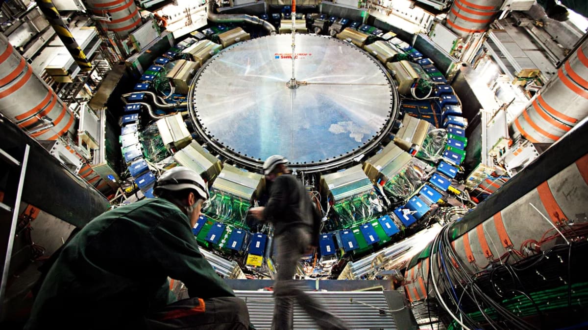 Vista del detector ATLAS del Gran Colisionador de Hadrones