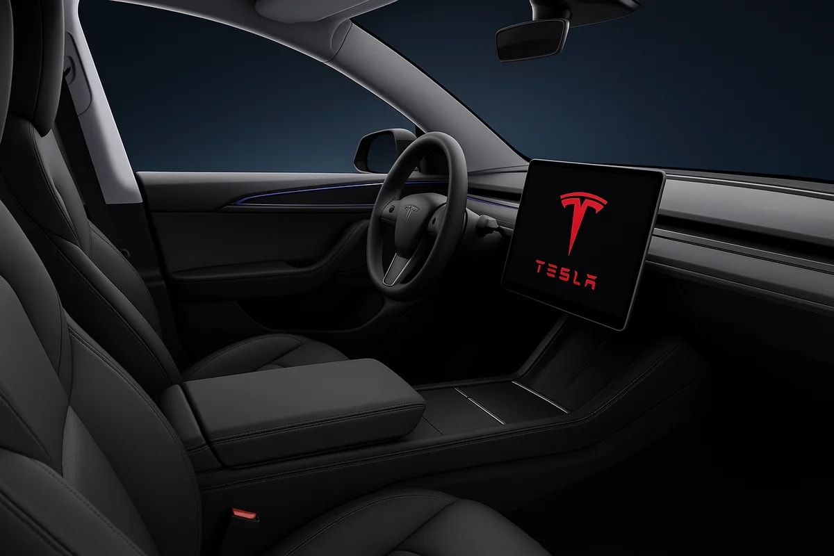 Teléfono con el logo de Meta inclinado sobre un fondo difuminado de la bandera italiana