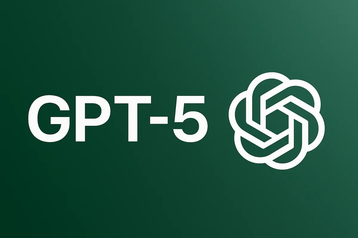 Logo GPT-5 sobre fondo verde