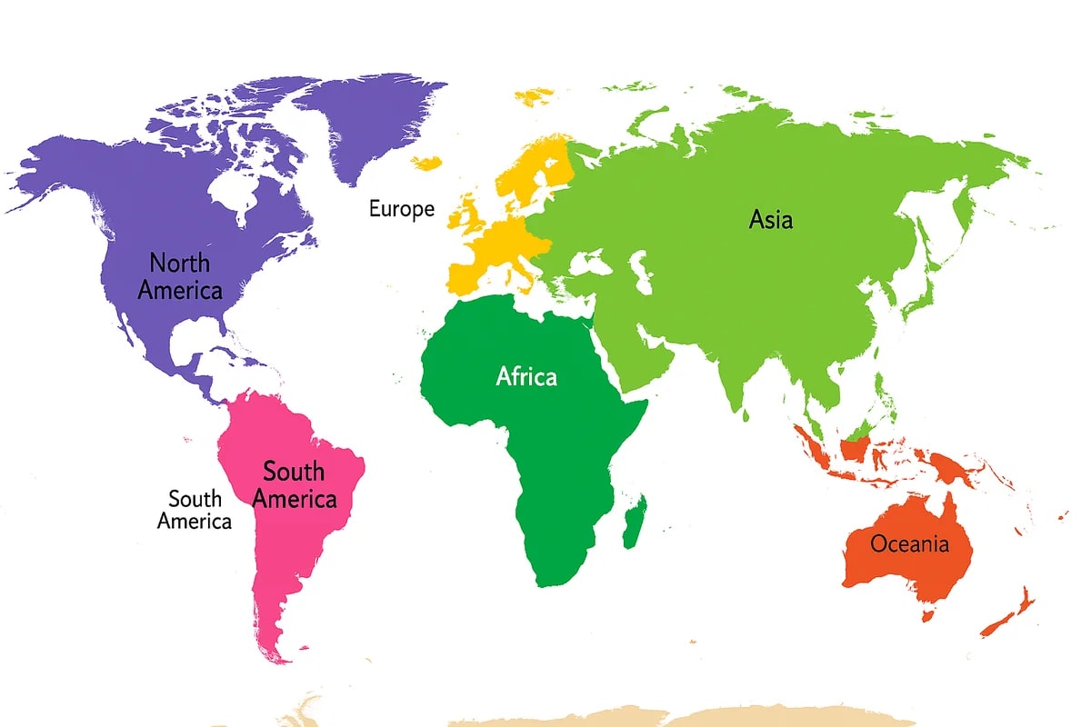 Mapa del mundo con África proyectada a escala correcta en comparación con otras regiones