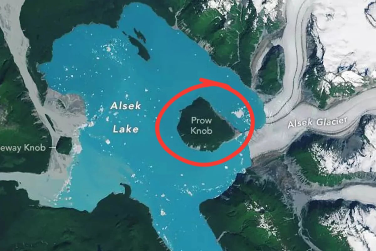 Imagen satelital donde se aprecia una nueva estructura que antes no estaba presente