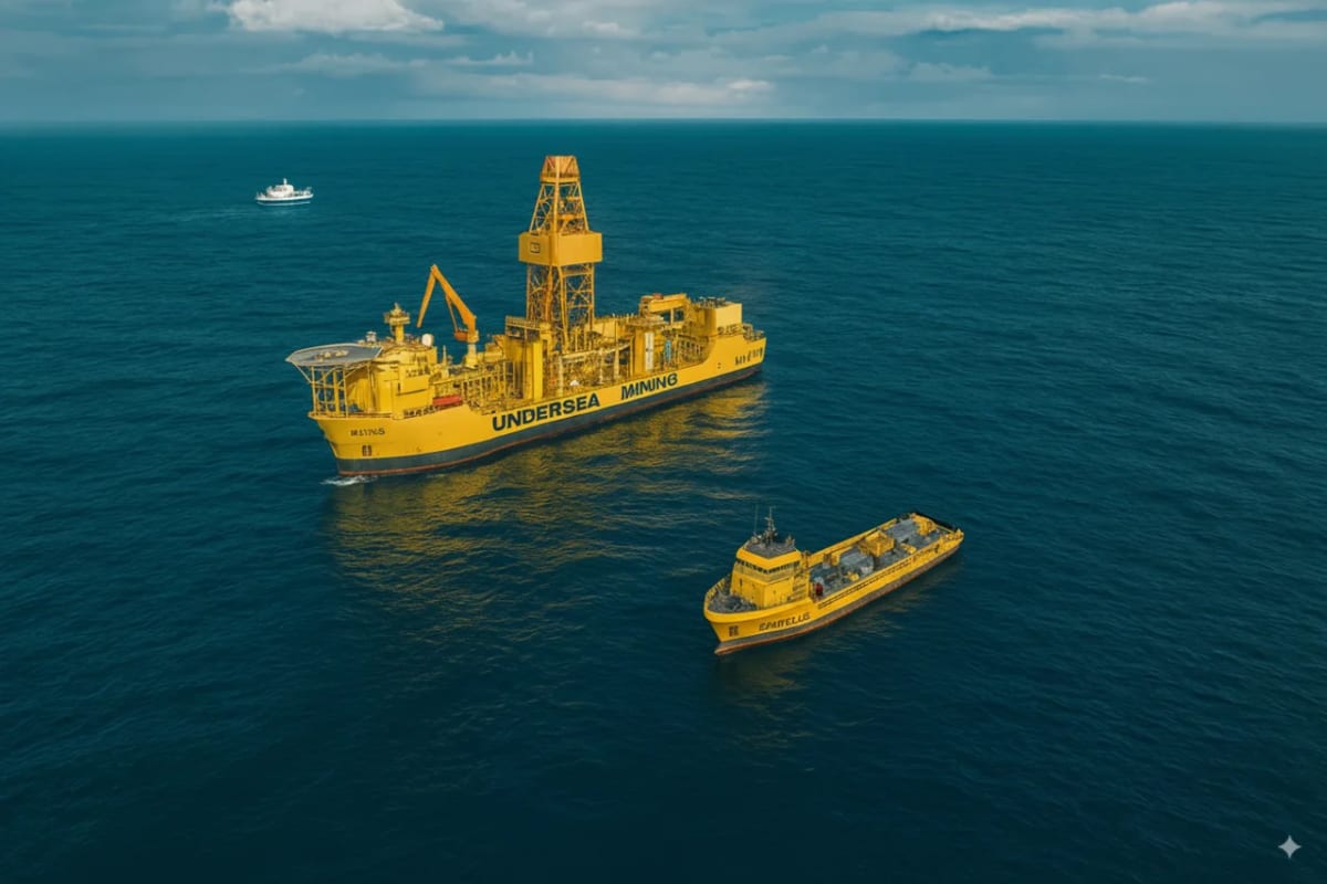 Buques amarillos de investigación para minería submarina