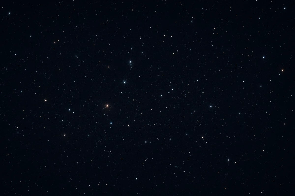 Cielo estrellado del espacio exterior con estrellas brillantes sobre fondo oscuro