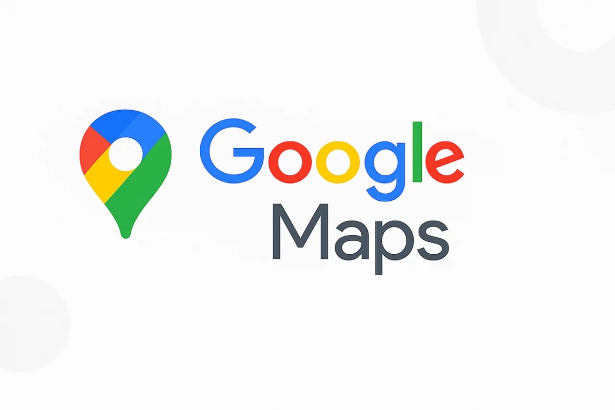 Logotipo de Google Maps con sus colores característicos en un fondo claro