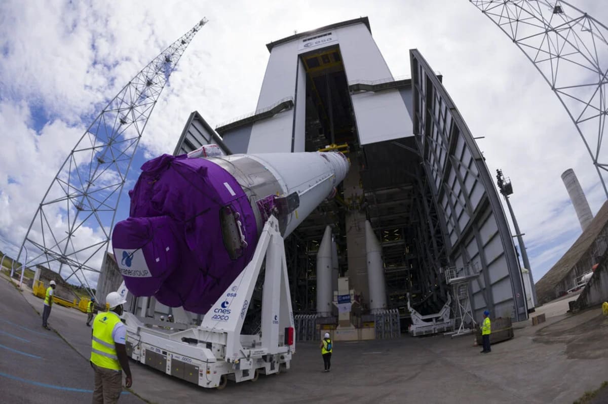 El núcleo central del modelo de prueba del Ariane 6 llega a ELA-4 para pruebas combinadas