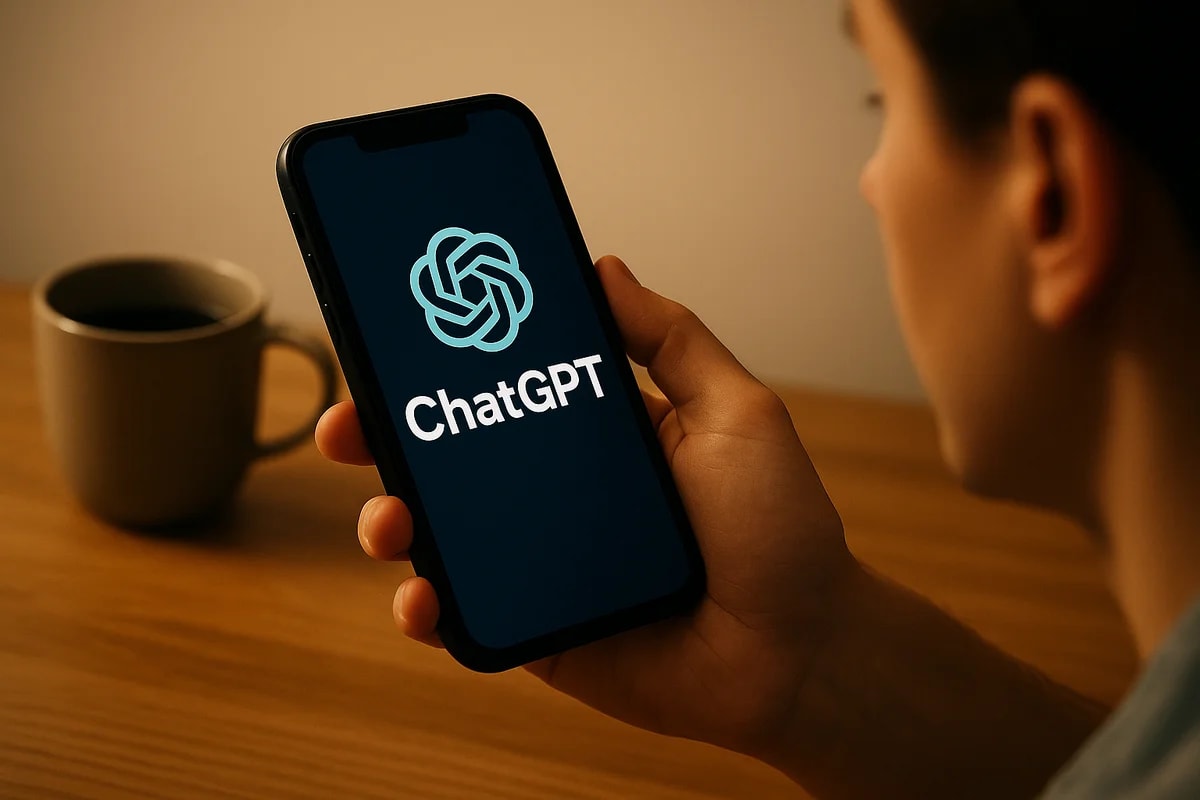 Persona frente a una pantalla consultando a un chatbot de inteligencia artificial