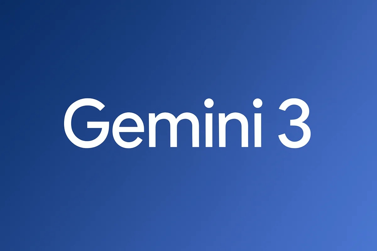 Texto Gemini 3 sobre fondo azul degradado