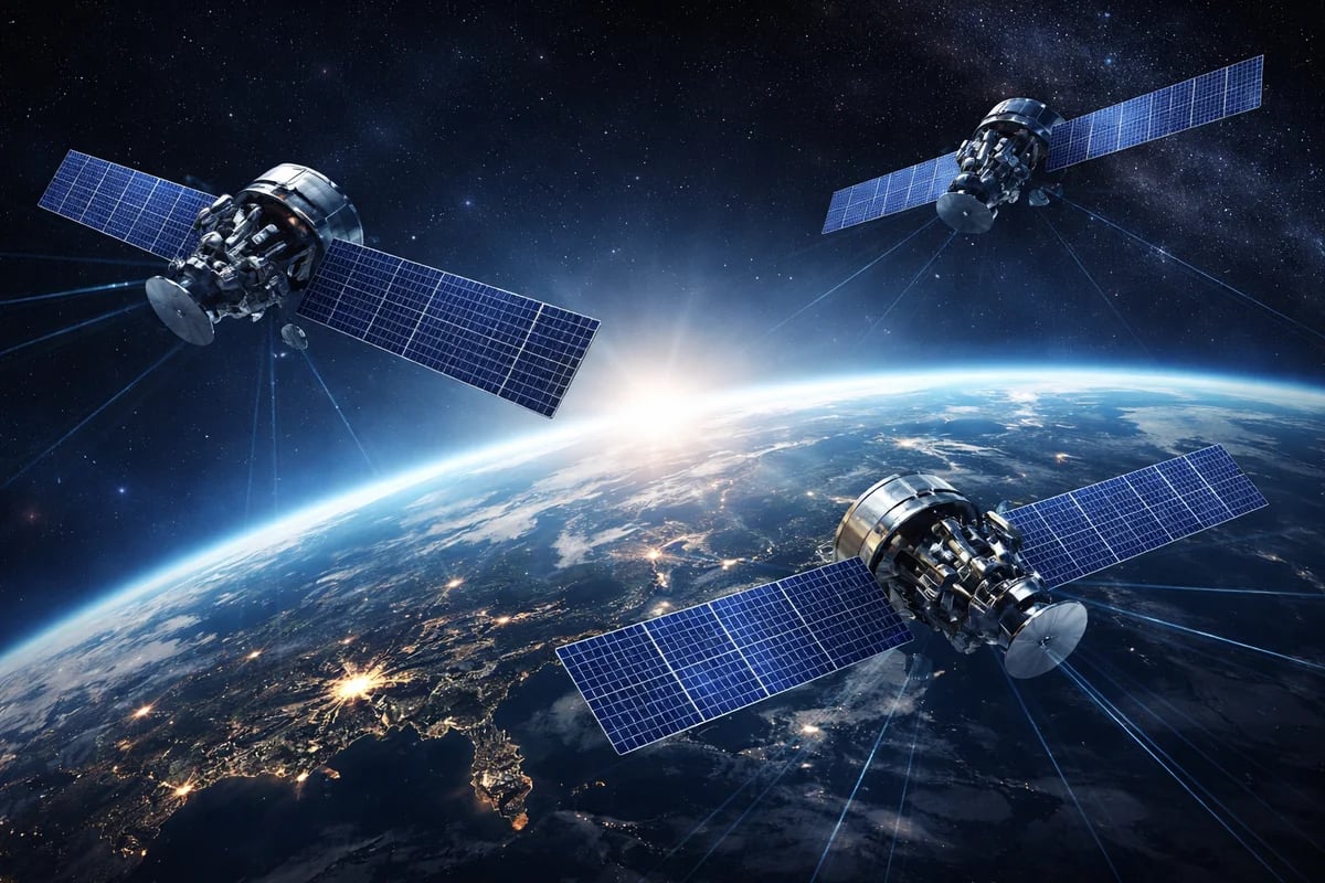 Satélites Starlink orbitando la Tierra