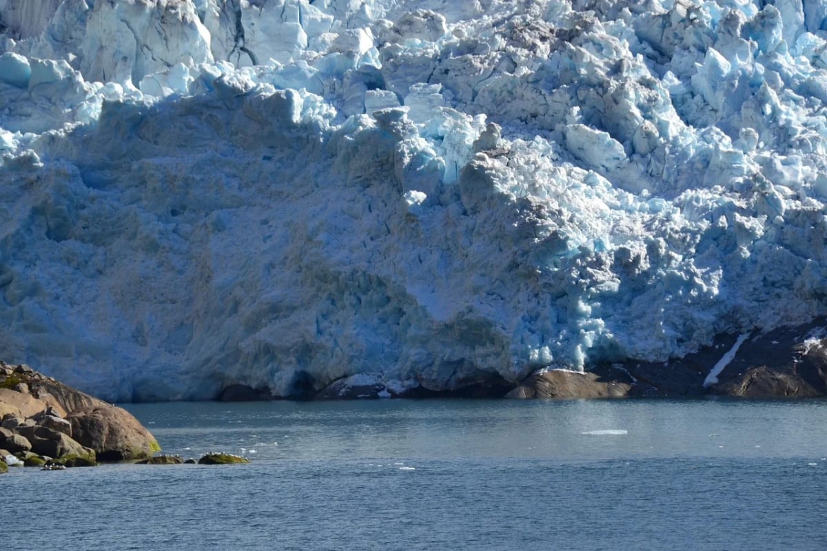 Frente de un glaciar en Groenlandia