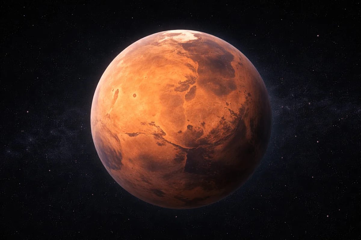 Planeta Marte visto desde el espacio