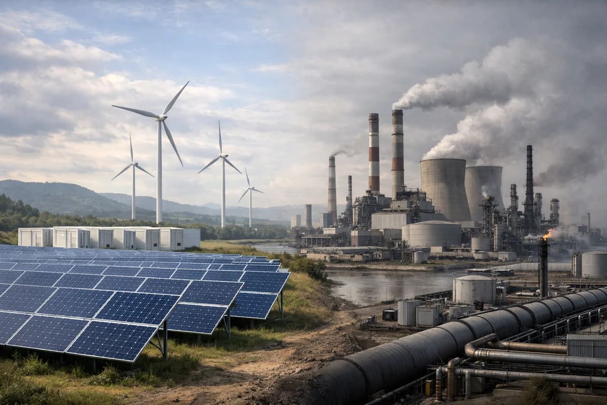 Transición energética desigual entre renovables y combustibles fósiles