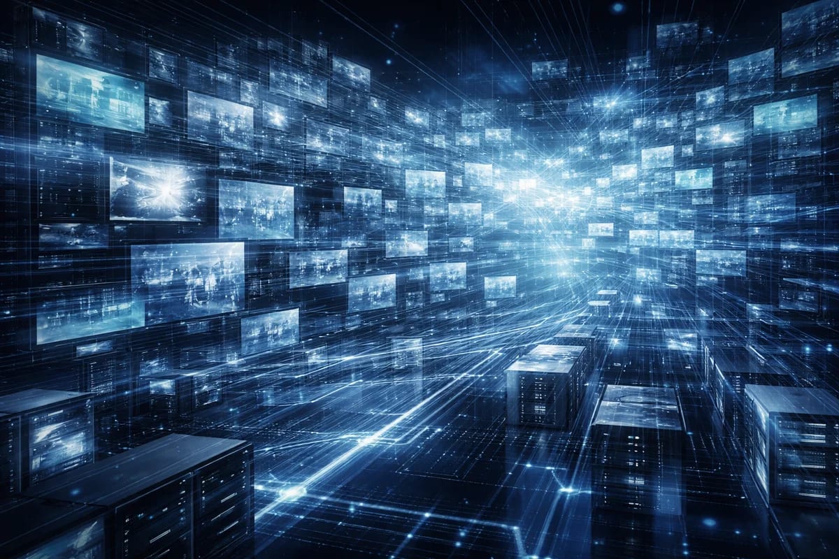 Infraestructura digital saturada por flujos de datos y contenido generado por inteligencia artificial