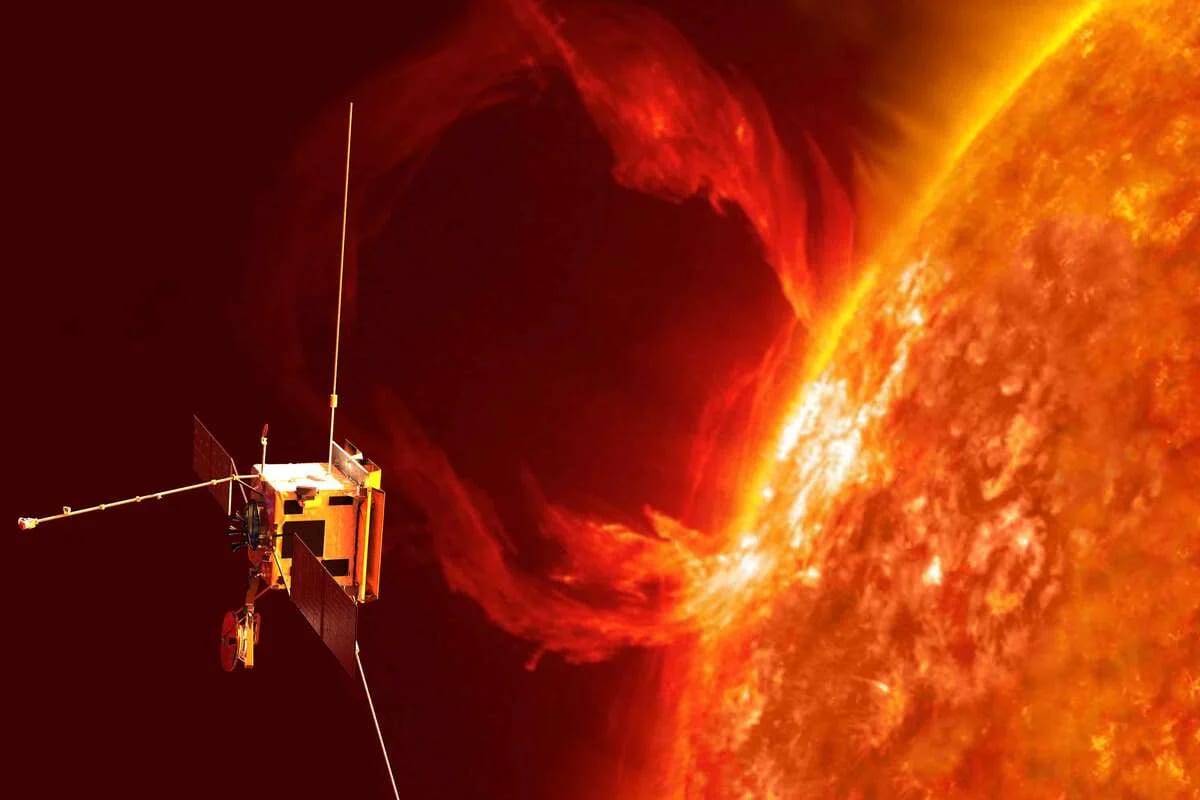 La sonda Solar Orbiter junto al Sol