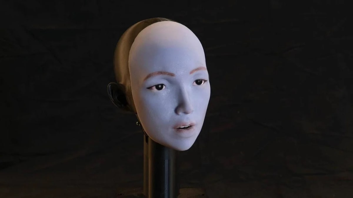 Robot experimental diseñado para aprender movimientos faciales