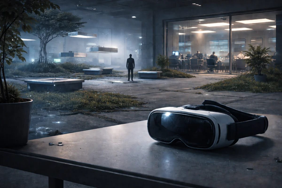 Gafas de realidad virtual abandonadas