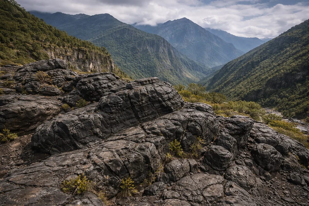 Afloramientos volcánicos en los Andes del norte de Sudamérica