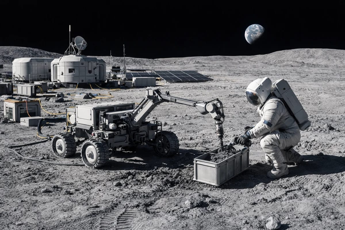 Operaciones de minería lunar